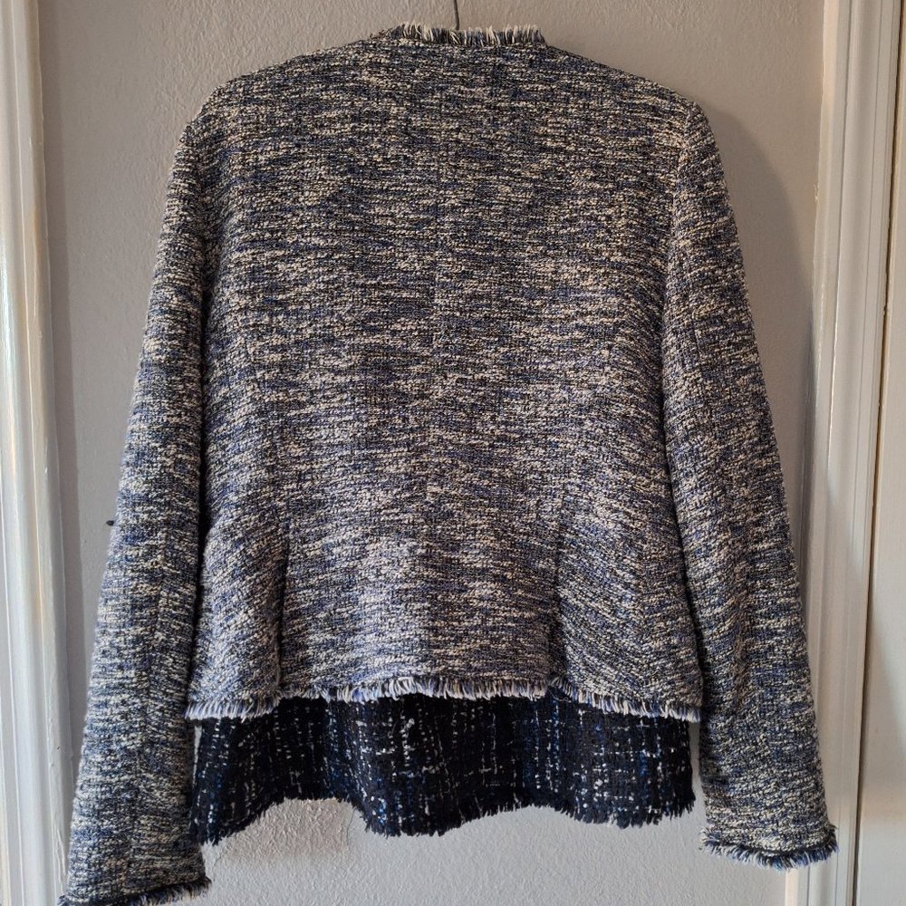 Ann Taylor Skirt Set  Blue/Black Tweed Fully Lined, Pristine  Soft Size 14 - Picture 2 of 8